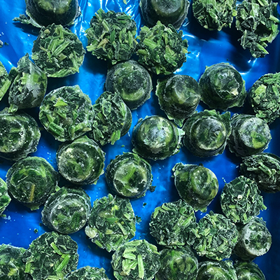 Frozen Leaf Spinach Pellet